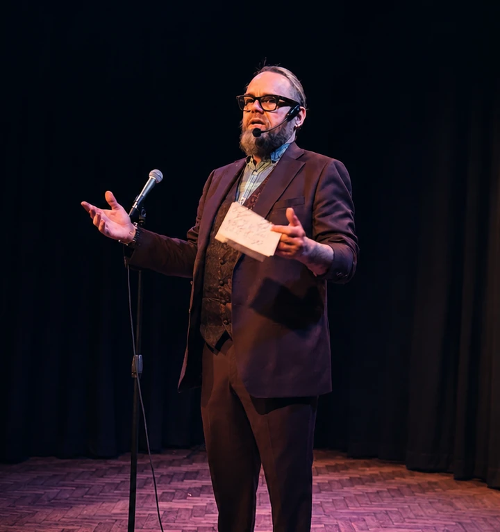 Shane Joseph performing at a professional event