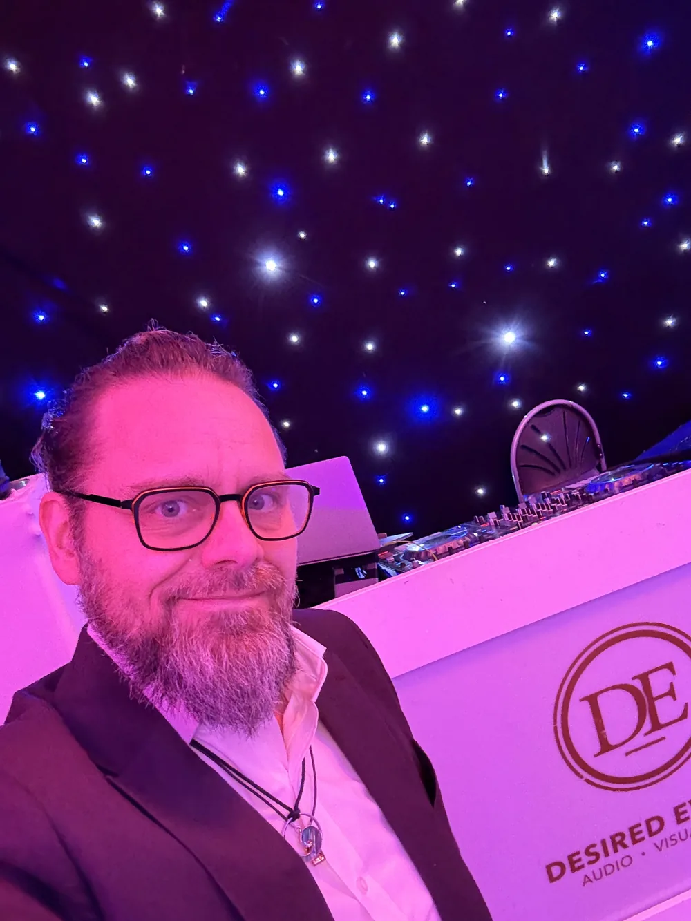 Shane Joseph DJing at a wedding or private event