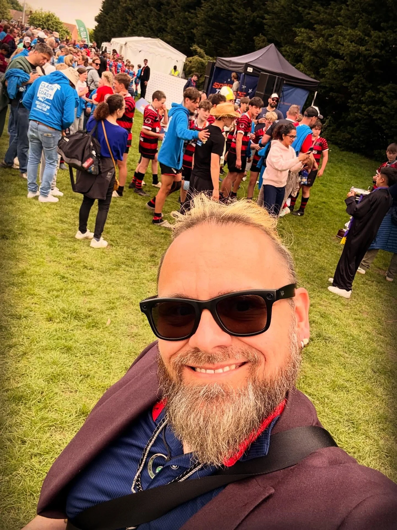 Shane Joseph at a busy outdoor event